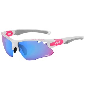 R2 Crown Sport Sunglasses, Orange, White/Pink