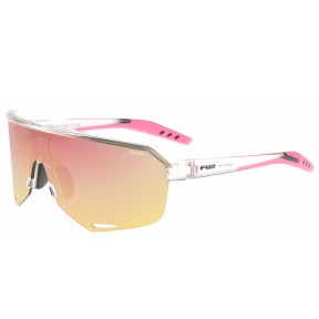 R2 Fluke Sport Sunglasses, Brown, Crystal Clear/Black/Pink