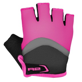 R2 Loop Kids Bike Gloves, Pink/Grey