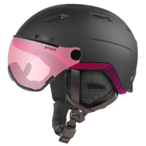 R2 Panther Women's Ski Helmet, Black/Pink