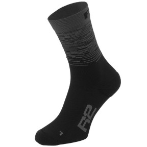 R2 Race Bike Socks, Black/Grey