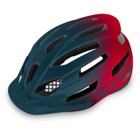 R2 Spirit Bike Helmet, Matt Petrol Green/Red