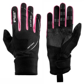 R2 Thermo Women's Gloves Blizzard, Black/Pink