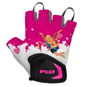 R2 Voska Kids Bike Gloves, Pink/White