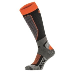 Relax Compress Ski Socks, Black/Neon Orange