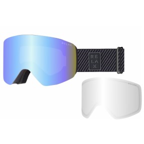 Relax Flow Women's Ski Goggles, Ice Blue Platinum