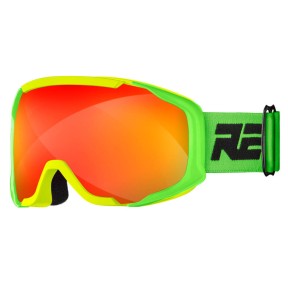 Relax Kids Ski Goggles De-Vil, Shiny Neon Yellow/Green
