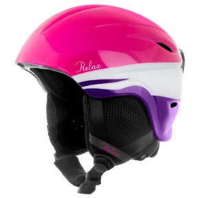 Relax Kids Ski Helmet Twister, Matt Pink/White/Violet