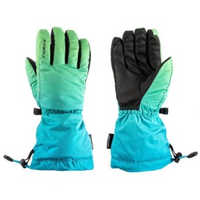 Relax Puzzy Kids Ski Gloves, Green/Blue