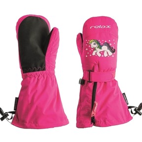 Relax Puzzyto Kids Ski Gloves, Pink