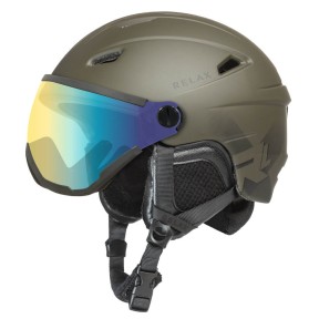 Relax Stealth Ski Helmet, Green Matt