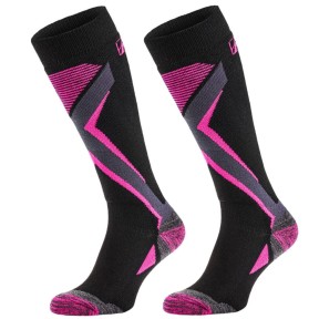 Relax Thunder Kids Ski Socks, Black/Pink