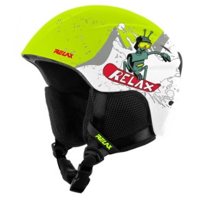 Relax Twister Kids Ski Helmet, Matt Neon Yellow/White