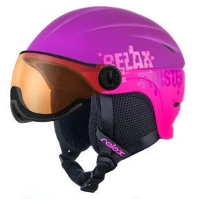 Relax Twister Visor Ski Helmet, Matt Violet