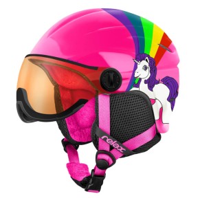 Relax Twister Visor Ski Helmet, Shiny Pink/White