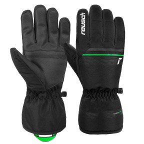 Reusch Snow King Men's Gloves, Black/Neon Green