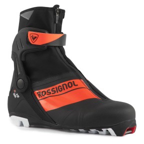 Rossignol X-10 Race Skate Unisex Nordic Boots, Black/Red