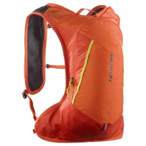 Salomon Cross 8 Backpack, dragon fire/cherry tomato