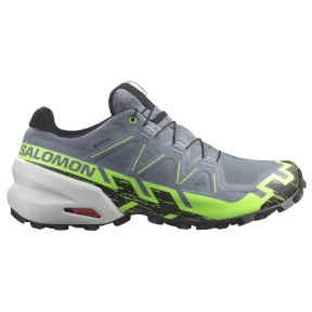 Salomon Speedcross 6 Gore-Tex Men's Shoes, Flint Stone/Green Gecko/Black