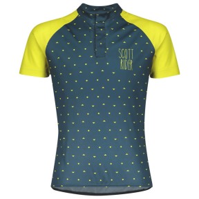 Scott RC Team S/SL Junior Shirt, Nightfall Blue/Yellow