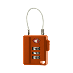 Basic Nature Combination Lock With Cable, orange