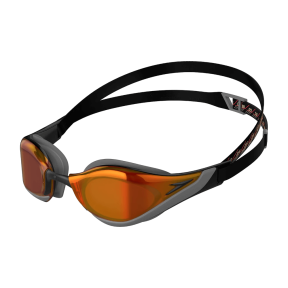 Speedo Adult Fastskin Pure Focus Mirror Goggles, black/orange