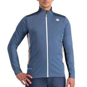 Sportful Squadra GTX Infinium Men's Jacket, Natural Grey/Blue