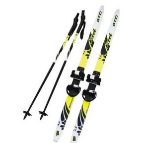 STC Ski Set With Poles Kids Combi