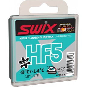 Swix HF5X Blue Glide Wax 40g -8...-14C 