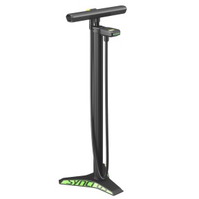 Syncros Vernon 2.0 Digital Floor Pump, Matt Black/Green