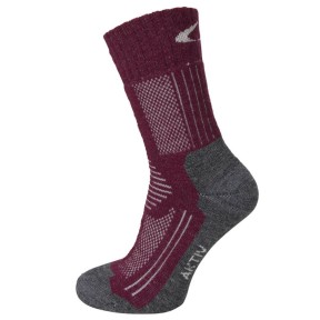 Ulvang Aktiv Jr Kids Merino Socks, Charcoal Melange/Fig