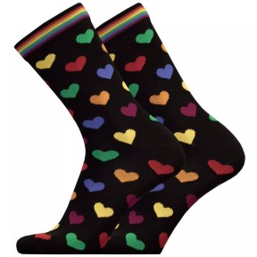 Uphillsport Lifestyle Rainbow Hearts Merino socks, E9398 199