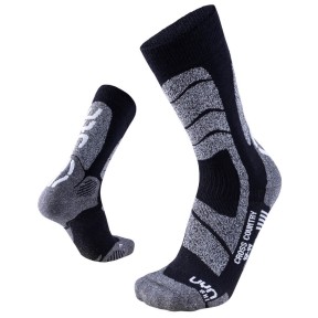 UYN Men's Ski Cross Country Socks, Black