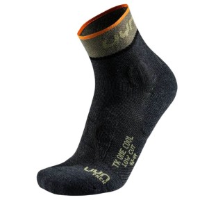 UYN Outdoor Trekking One Cool Low Men's Socks, Anthracite/Green