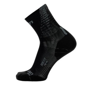 UYN Run Fit Men's Socks, Black/Mouse