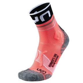 UYN Runner's One Women's Short Socks, Pink/Black