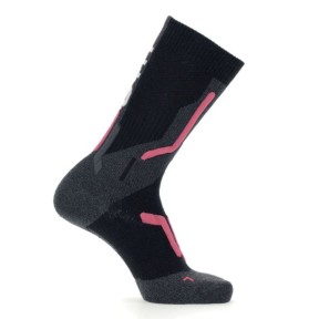 UYN Ski Cross Country 2in Women's Socks, Black/Pink