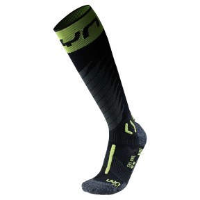 UYN Ski One Merino Men's Socks, Black/Lime