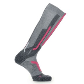 UYN Ski Women's Merino Socks, Grey/Pink