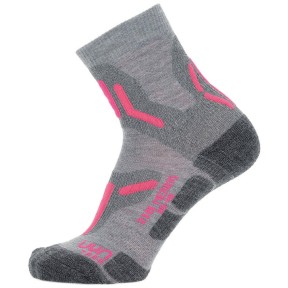 UYN Trekking 2IN Merino Women's Socks, Light Grey/Pink