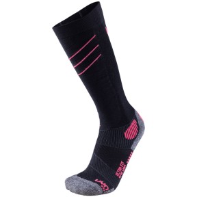 UYN Ultra Fit Women's Ski Socks, Black/Pink