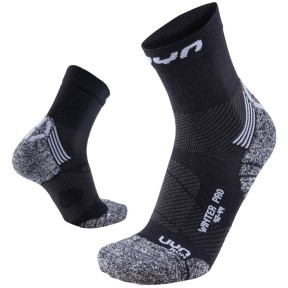 UYN Winter Pro Men's Running Socks, Black/Grey