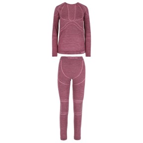 Viking Lana Pro Women's Base Layer Set, Claret/Pink