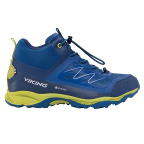 Viking Tind Mid GTX Jr Kids Hiking Shoes, Blue/Khaki