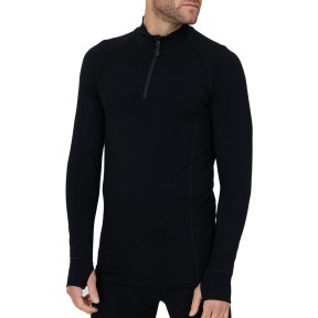 Whistler Bosco Men's Wool Baselayer Top, Black