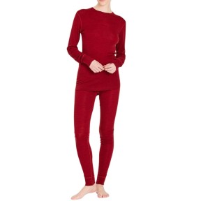 Whistler Cerro Women's Merino Wool Baselayer Pants, Dried Tomato