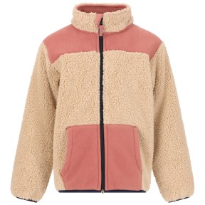 ZigZag Dotson Teddy Kids Fleece Jacket, Beige/Rose