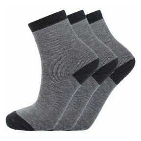 ZigZag Lime 3-Pack Kids Socks, Dark Grey