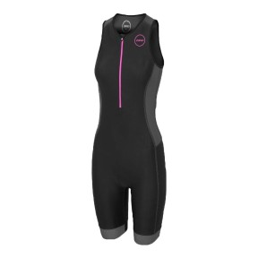 Zone3 Aquaflo Plus Sleeveless Women's Trisuit, Black/Pink