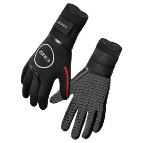 Zone3 Heat-Tech Neoprene Swim Gloves, Black/Red